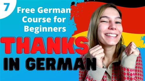 Lesson 7 How To Say Thank You In German Complete German Course For