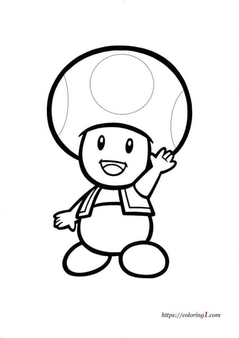 Toad Mario Coloring Pages - 2 Free Coloring Sheets (2021)