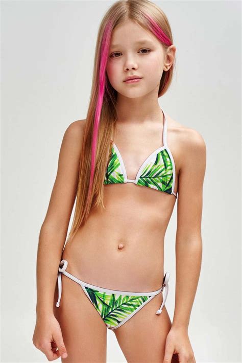 Island Life Luisa Green Triangle Two Piece Swim Bikini Set Girls