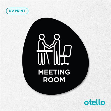 Jual Logo Meeting Room Sign Board Akrilik Tempel Signage Dinding Papan