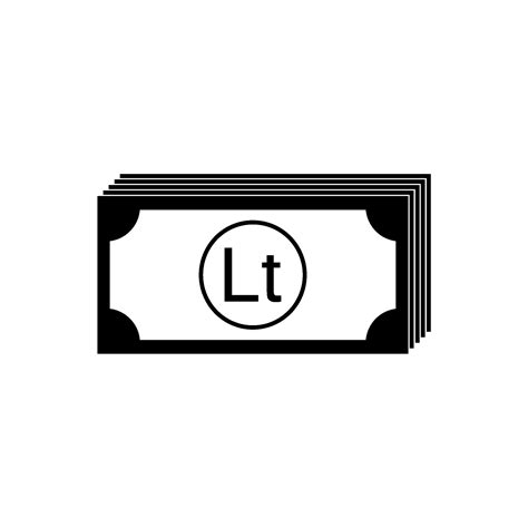 Lithuania Currency Symbol, Lithuanian Litas Icon, LTL Sign. Vector ...