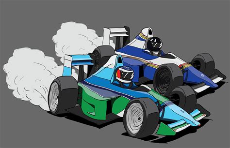 Design: 90's F1 Cartoon Cars - Purchaseable on RedBubble - FELIXDICIT