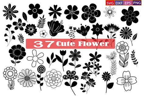 Flower SVG Bundle,Cute Flower SVG Graphic by Dev Teching · Creative Fabrica