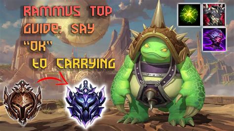 How To Play Rammus Top Lane Say OK To CARRYING In Season 13 YouTube