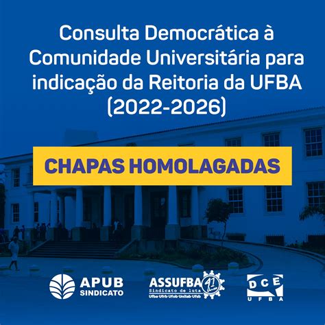 Consulta Comunidade Universit Ria Para Reitoria Da Ufba Chapas