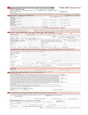 Fillable Online HSBC Mutual Fund Distributor Broker ARN New