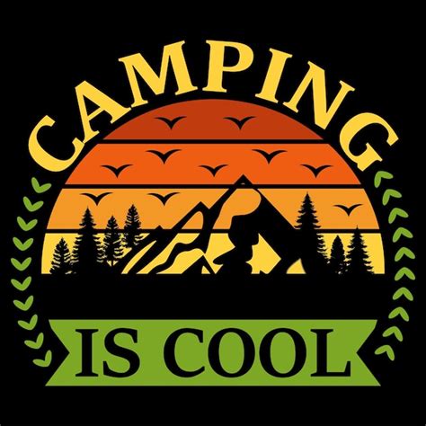 Dise O De Camiseta De Camping Vector Premium