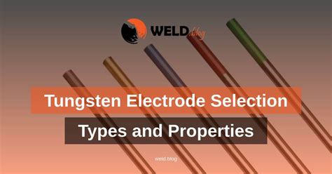 Tungsten Electrode Selection Types And Properties Weld Blog