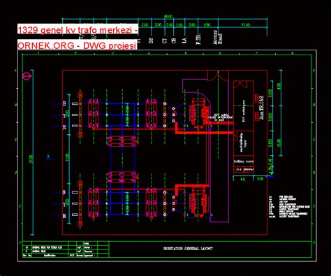 Genel Kv Trafo Merkezi Dwg Projesi Autocad Projeler