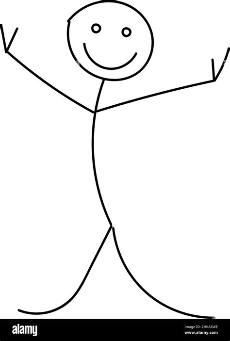 Happy Stick Figure Face