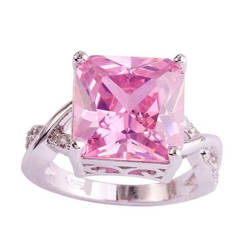 Exquisite 925 Sterling Silver Natural Pink Topaz Gemstones Birthstone