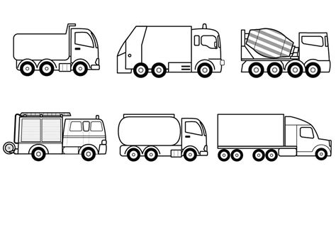 Ausmalbild Transportmittel LKWs Zum Ausmalen Kostenlos Ausdrucken