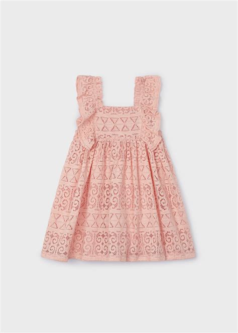 Girls Crochet Dress Nude Mayoral