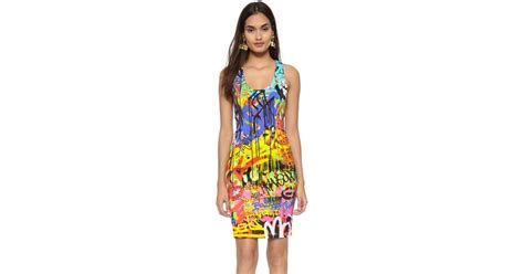 Moschino Graffiti Dress Multi Lyst