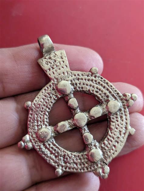 Handmade Ethiopian Orthodox Coptic Christian Cross Pe Gem