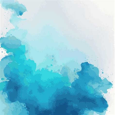 Premium Vector Realistic Blue Watercolor Texture Colorful Background