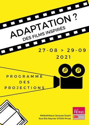 Calam O Programme Des Projections Adaptation Des Films Inspir S