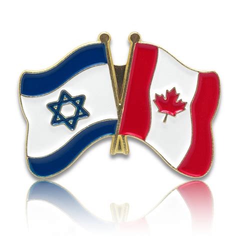 Lapel Pin - Canada - Israel Flag - Galilee Calendars