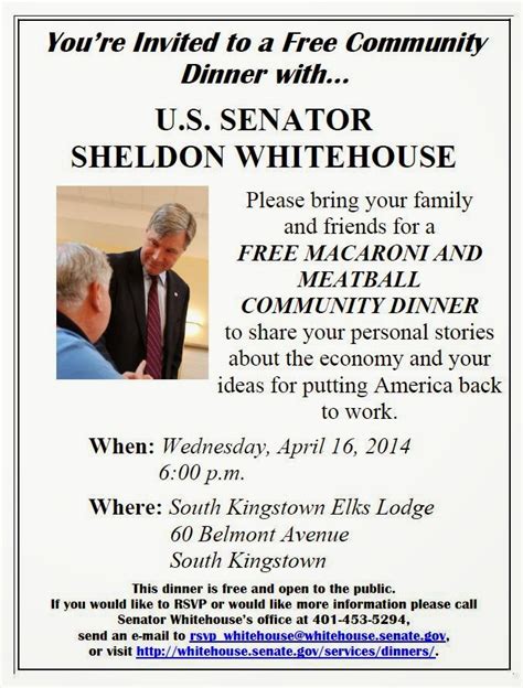 Progressive Charlestown Tonight Sen Whitehouse Holds Free Community