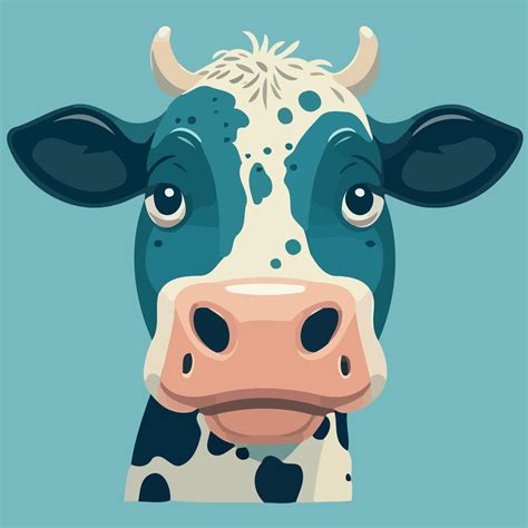 Cow Mammal Animal Head 19039644 Vector Art At Vecteezy