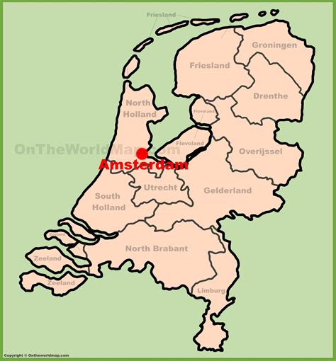 Amsterdam location on the Netherlands map