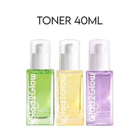 Jual BPOM Glad2Glow Toner Series 40ml Blackberry AHA BHA PHA Daily