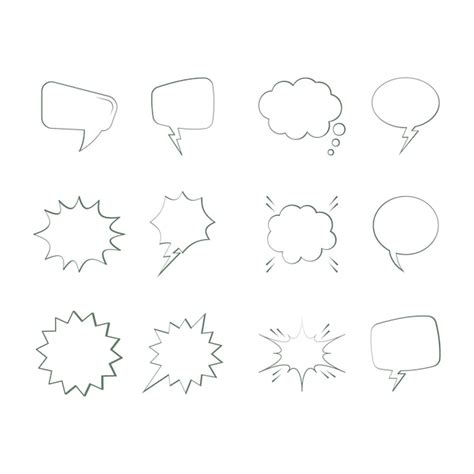 Premium Vector Comic Speech Bubble Icon Vector Design Templates