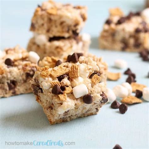 S Mores Rice Krispie Treats No Bake Summer Dessert Idea