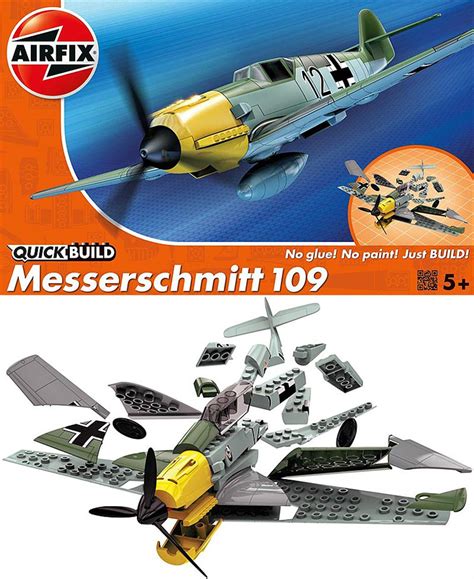 Airfix J6001 Quickbuild Messerschmitt Bf109e Clip Together Block Model