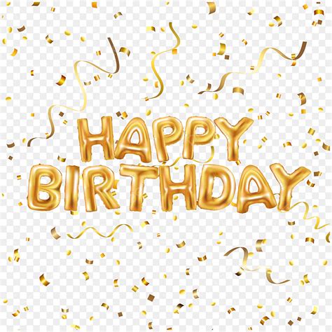 Gold Confetti Birthday Vector Hd Png Images Happy Birthday Gold