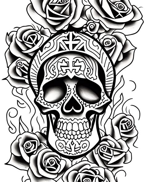 Create A Traditional Tattoo Flash Coloring Book · Creative Fabrica