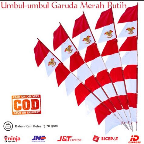 Jual BENDERA UMBUL UMBUL GARUDA MERAH PUTIH UMBUL UMBUL ZIG ZAG