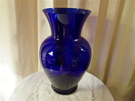 Vintage Cobalt Blue Glass Vase