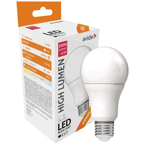 Avide Sijalica LED 16W E27 4000K 230V AC Bijela Svjetlost Globe