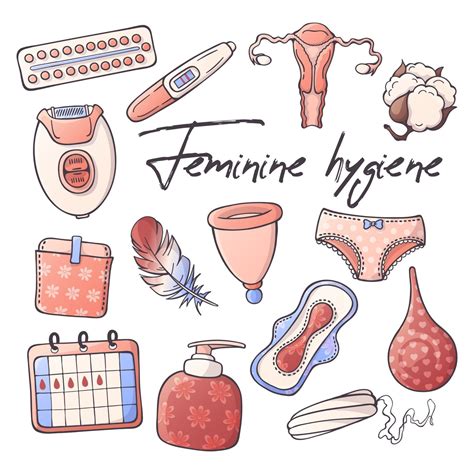 Vector Illustrations On The Feminine Hygiene Theme 2236848 Vector Art At Vecteezy