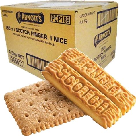 Arnotts Biscuits Portions Scotch Finger And Nice Individual Wrap 150