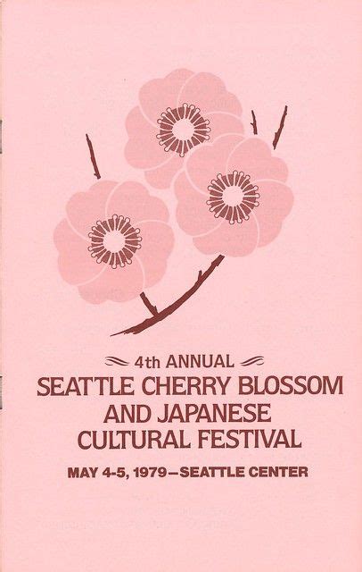 Seattle Cherry Blossom And Japanese Cultural Festival Program 1979