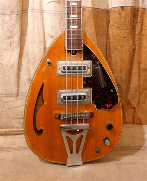 1967 Kawai Teardrop Bass Natural Guitars Bass Southside Guitars