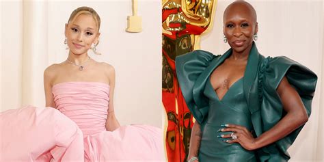 Ariana Grande Cynthia Erivo Channel Wicked Characters In Pink