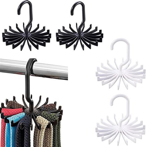 Pcs Rotating Tie Rack Hanger Degree Neck Ties Organizer