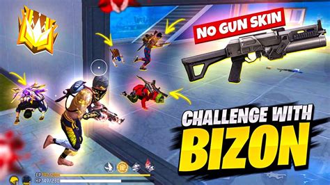 🥵challenge With Bizon 💥 No Gun Skin Youtube