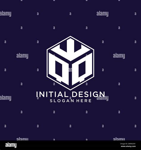 Initials Qq Logo Hexagon Shape Creative Geometric Logo Design Concept