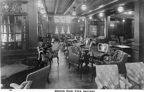 Rms Aquitania First Class Smoking Room Cunard Ships Passenger Ship Rms Titanic