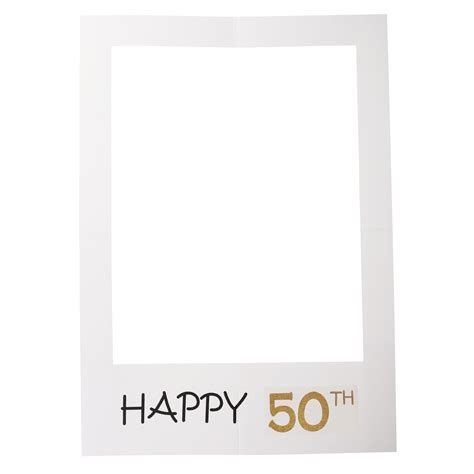 Nuolux Happy Th Diy Paper Picture Frame Cutouts Photo Booth Props For