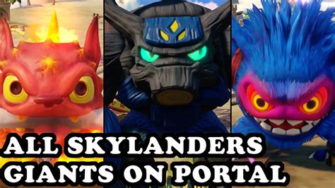 Skylanders Superchargers All Skylanders Giants On Portal GAMEPLAY