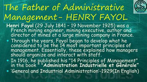 Principles Of Management By Henri Fayol Administrative Management