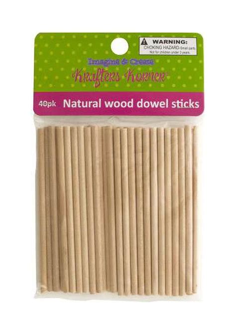 Natural Wood Dowel Sticks Set Of 12