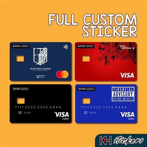 Full Custom Sticker For Atm Card Bank Card Credit Card Debit Card Skin Sticker Cover Tng