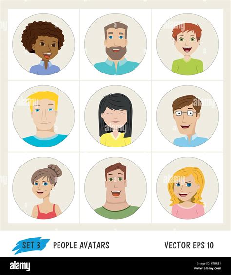 Set Of People Avatar Icons Stock Vector Image Art Alamy