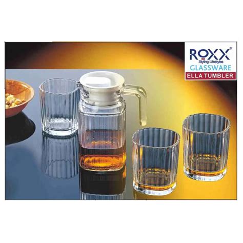 Roxx Ella Glass Tumbler Ml And Jar Set Of Jiomart